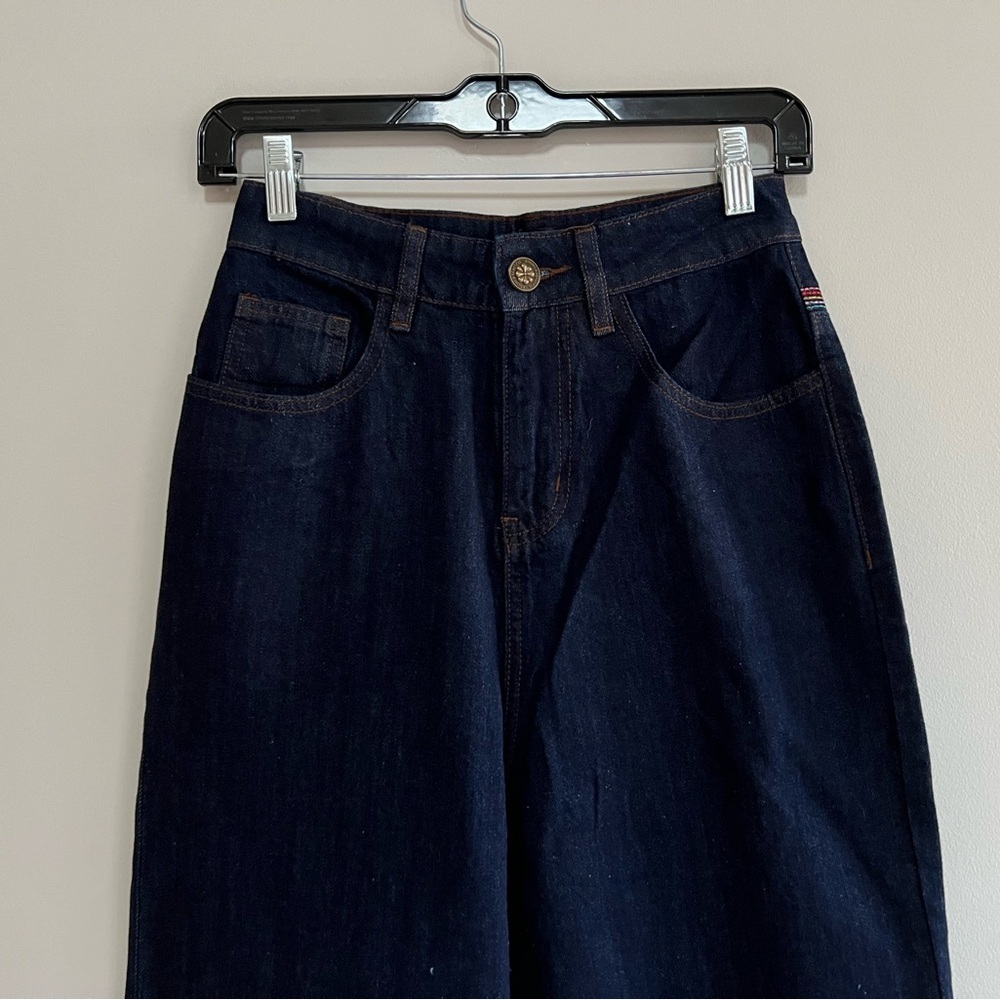 Bright & Beautiful NWT Bijou Rainbow Straight Leg Dark Wash Jeans, XXS/UK6 - Picture 5 of 13